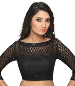 Black NET and BENGAL SILK readymade-blouse