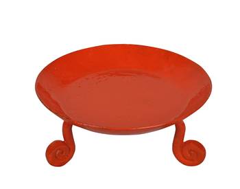Hand Painted Orange Tea Light Candle Holder Wrought Iron Candle Stand (2 X 4.5 Inch) 1
