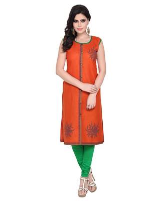 Hand Block Printed Self Design Kurti 1