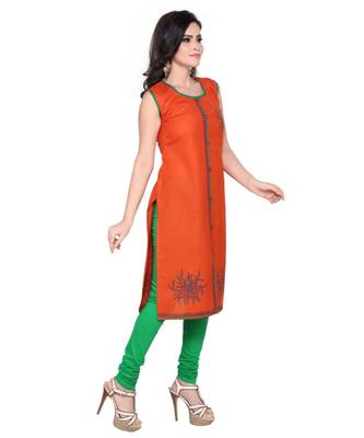 Hand Block Printed Self Design Kurti 4