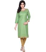 Kasab Neck Embroidered Kurti