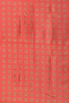 White printed art silk saree with blouse