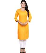 Pleated Cotton Self design kurti