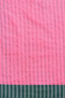 Pink woven blended cotton saree with blouse
