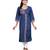 One side Pattern Denim ladies Kurti