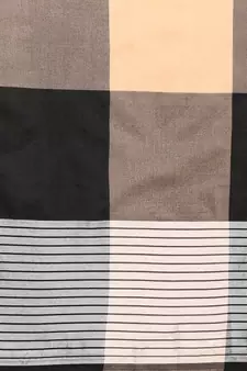 Black woven blended cotton saree with blouse