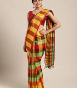 Green woven uppada silk saree with blouse