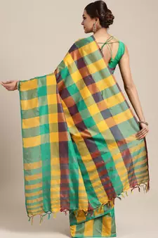Purple woven uppada silk saree with blouse