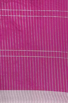 Purple woven blended cotton saree with blouse