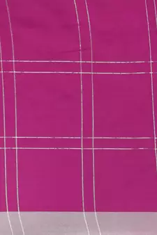 Purple woven blended cotton saree with blouse