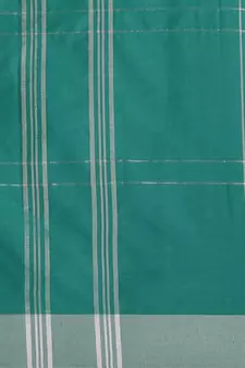 Green woven blended cotton saree with blouse