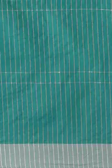 Green woven blended cotton saree with blouse