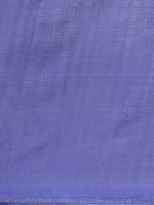 Blue printed art silk saree with blouse 5