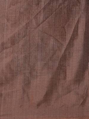 Brown printed art silk saree with blouse 5