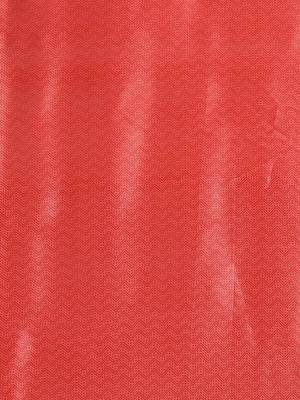 Red printed art silk saree with blouse 5