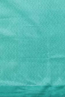Green printed art silk saree with blouse