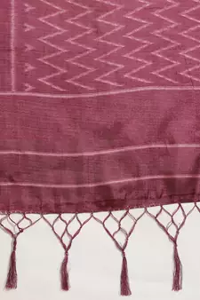 Pink printed art silk saree with blouse