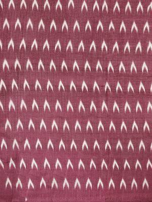 Pink printed art silk saree with blouse 5