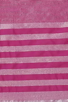Purple woven blended cotton saree with blouse