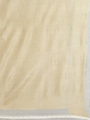 Grey printed art silk saree with blouse 4