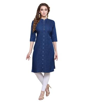 Alluring Denim handcrafted  Kurti 1