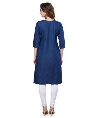 Alluring Denim handcrafted  Kurti 2