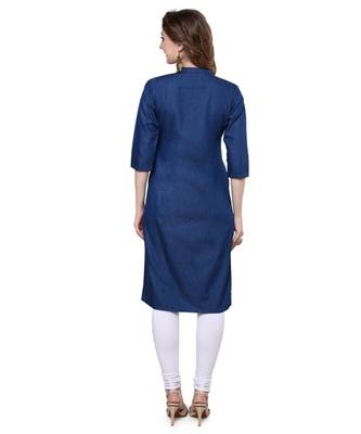 Adorable Handcrafted Denim Kurti 2