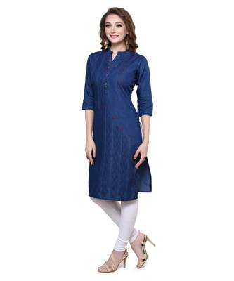 Adorable Handcrafted Denim Kurti 4
