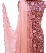 Windsor Wine Peach Georgette Unstiched Suit