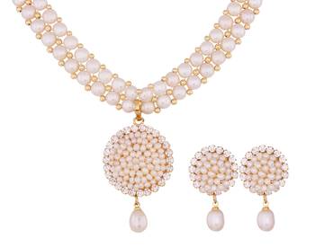 White pearl necklace-sets 1