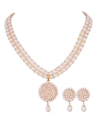 White pearl necklace-sets 2