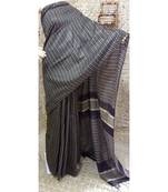 black Kataan staple soft silk handloom saree  