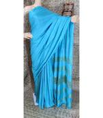 blue Kataan staple soft silk handloom saree  