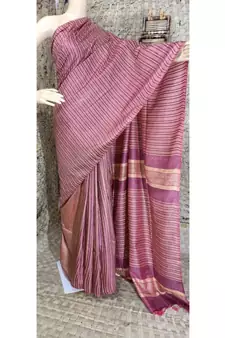 pink Kataan staple soft silk handloom saree  