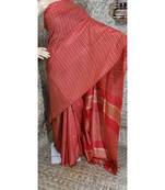 red Kataan staple soft silk handloom saree  
