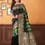 Black woven banarasi saree with blouse