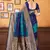 Blue woven banarasi saree with blouse