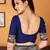 Blue woven banarasi saree with blouse
