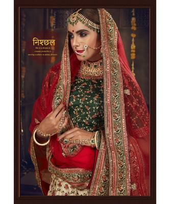 Panetar Bridal Silk Lehenga Choli With Net Dupatta With Unstiched Blouse & Heavy Handwork 2