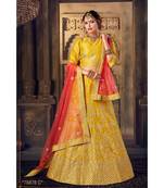 Embroidered Silk Gotta Patti Lehenga Choli With Net Dupatta With Unstiched Blouse