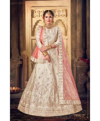 Embroidered Silk Gotta Patti Lehenga Choli With Net Dupatta With Unstiched Blouse 1