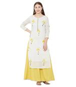 Os by Fourbuttons Womens Viscose White Kurta Set