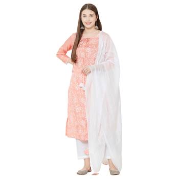 Os by Fourbuttons Womens Viscose Pink Kurta Set 5