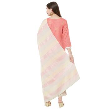 Os by Fourbuttons Womens Pure Cotton Pink Kurta Set 4