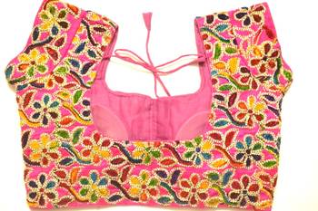 multicolor Kutch Embroidered Cotton Traditional Blouse 1