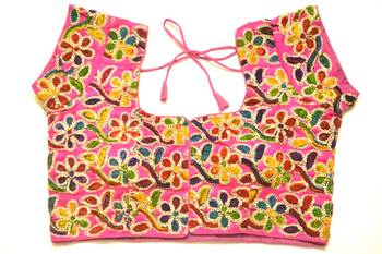 multicolor Kutch Embroidered Cotton Traditional Blouse 2