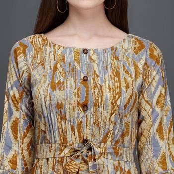 Women Multicolor Printed Rayon A-line Dress 5