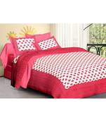 Ridan cotton multicolour  printed double bed sheet with pillow cover