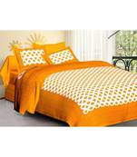 Ridan cotton multicolour  printed double bed sheet with pillow cover