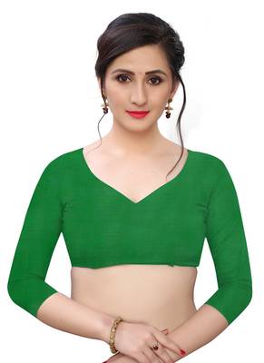 Multicolor woven blended cotton saree with blouse 4